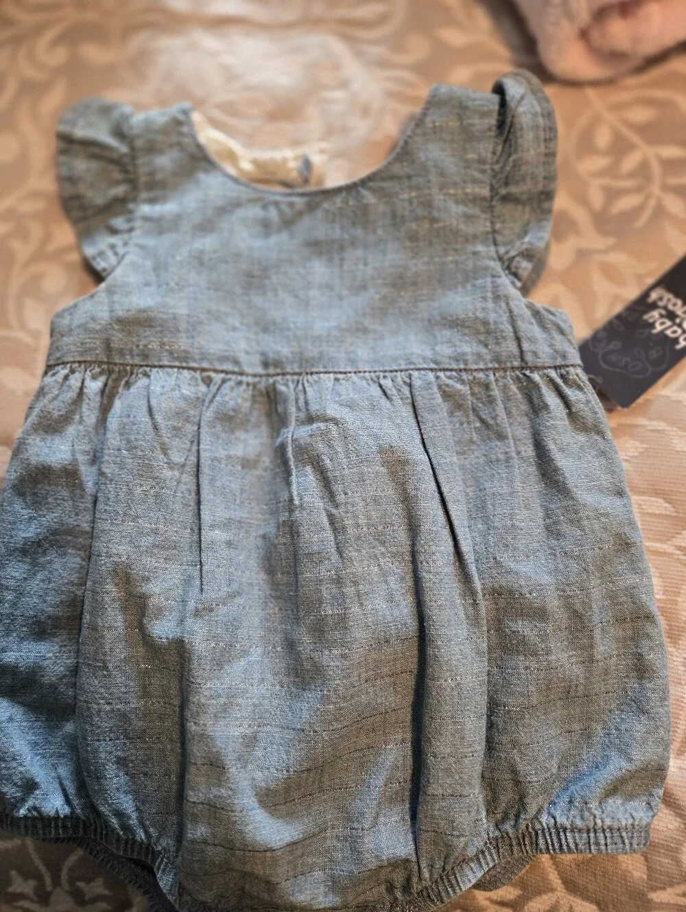 OshKosh B'gosh Light Blue Chambray Bubble Romper